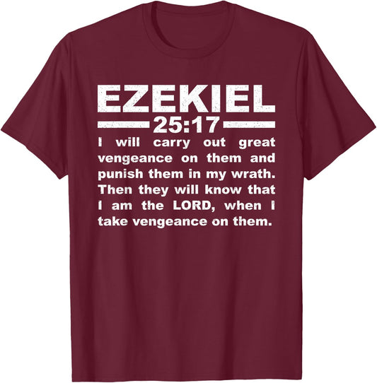 Ezekiel 25:17 T-Shirt - T-Shirt | Maroon