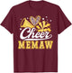 Cheer Memaw Of A Cheerleader Memaw Cheerleading Memaw T-Shirt - T-Shirt | Maroon