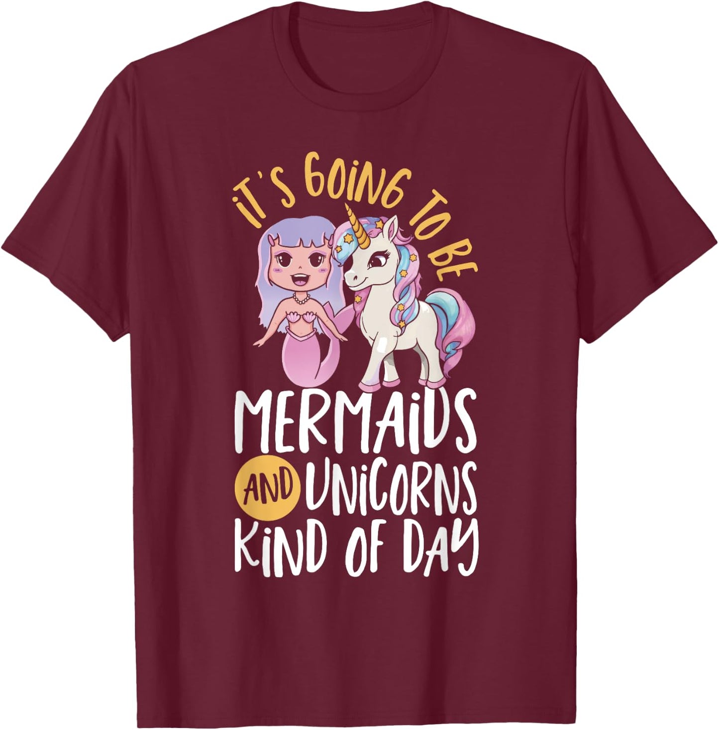 Unicorn Mermaid Funny Mermicorn Women Crazy Day Unicorn T-Shirt - T-Shirt | Maroon