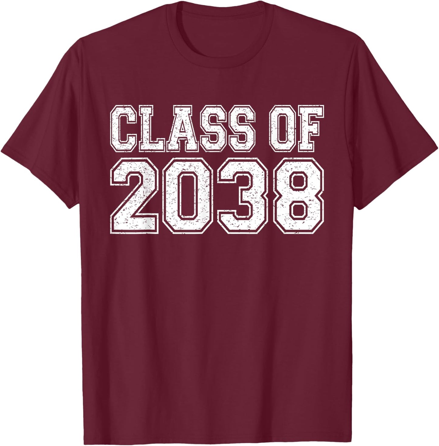 Class of 2038 First Day of Pre-k Graduation 2038 Preschool T-Shirt - T-Shirt | Maroon