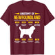 Newfie ANATOMY OF A NEWFOUNDLAND Funny Dog Owner Men Women T-Shirt - T-Shirt | Maroon
