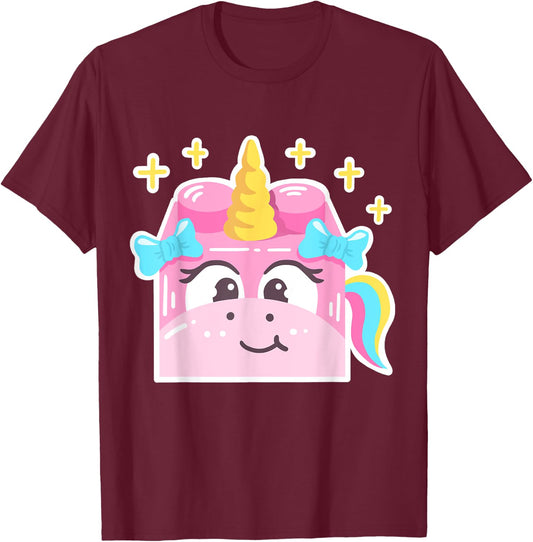 Cute Unicorn Lover Building Blocks Master Builder Girls Kids T-Shirt - T-Shirt | Maroon