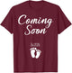 Coming Soon 2026 Pregnancy Announcement Mother's Day T-Shirt - T-Shirt | Maroon
