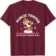 Public Tooter Unhinged Funny Gen Z Y2K Novelty Adult Joke T-Shirt - T-Shirt | Maroon