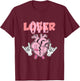 Pink Drip Heart Loser Lover T-Shirt - T-Shirt | Maroon