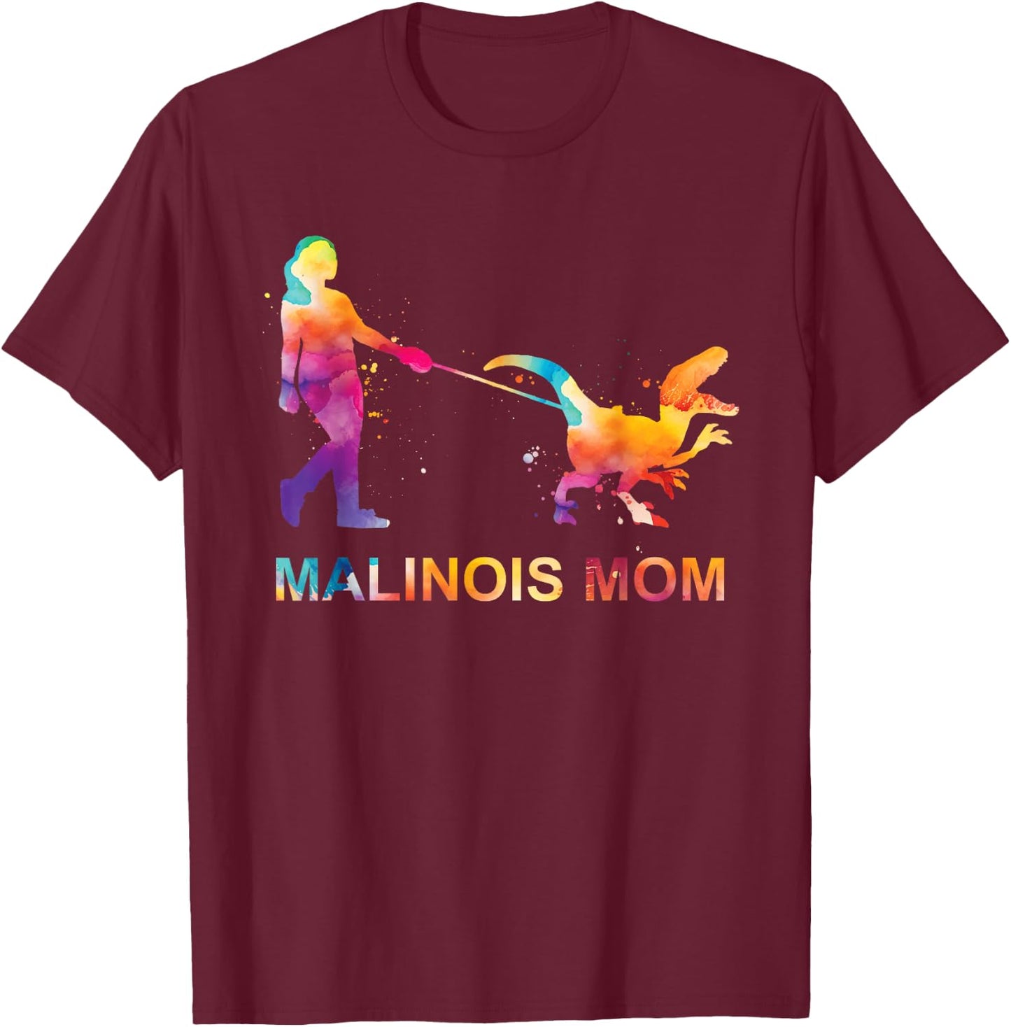 Belgian Malinois Mom Funny Maligator Mama T-Shirt - T-Shirt | Maroon