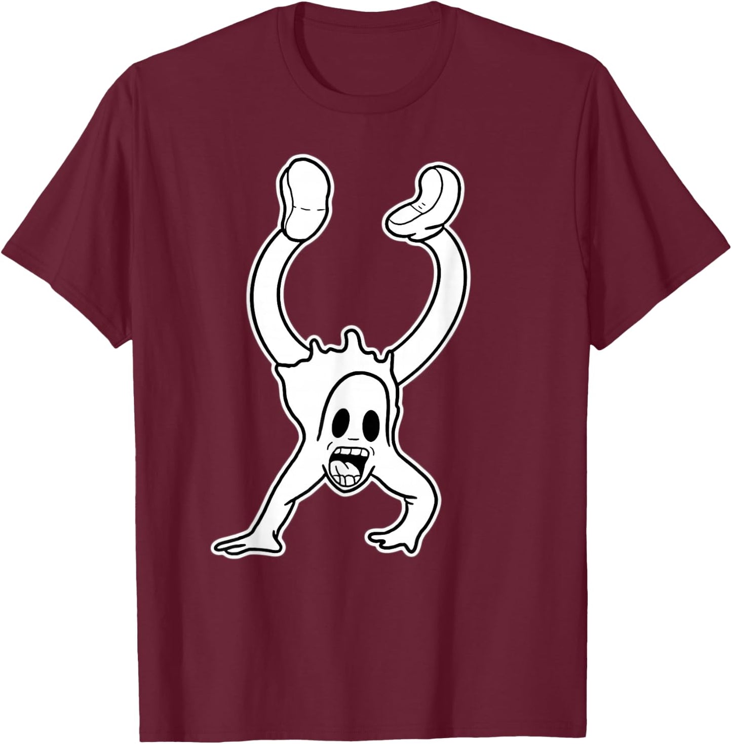 Spooky Ghost Clown Koko Handstand Vintage Cartoon T-Shirt - T-Shirt | Maroon