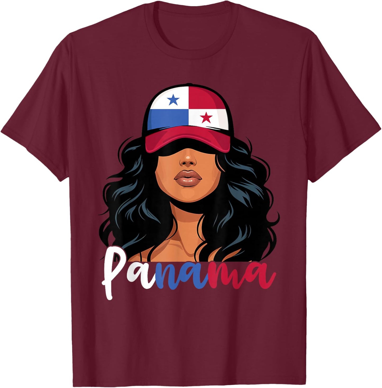 Panamanian Girl Panama Flag Proud Panameña Women T-Shirt - T-Shirt | Maroon