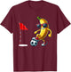 Banana Sunglasses Playing Footgolf Funny Fruit Sport Player T-Shirt - T-Shirt | Maroon