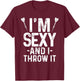 Funny Dart Design Women Dartboard Lovers Dart Player T-Shirt - T-Shirt | Maroon