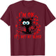 Funny cat I'm ok it's not my blood Halloween costume Men Women T-Shirt - T-Shirt | Maroon