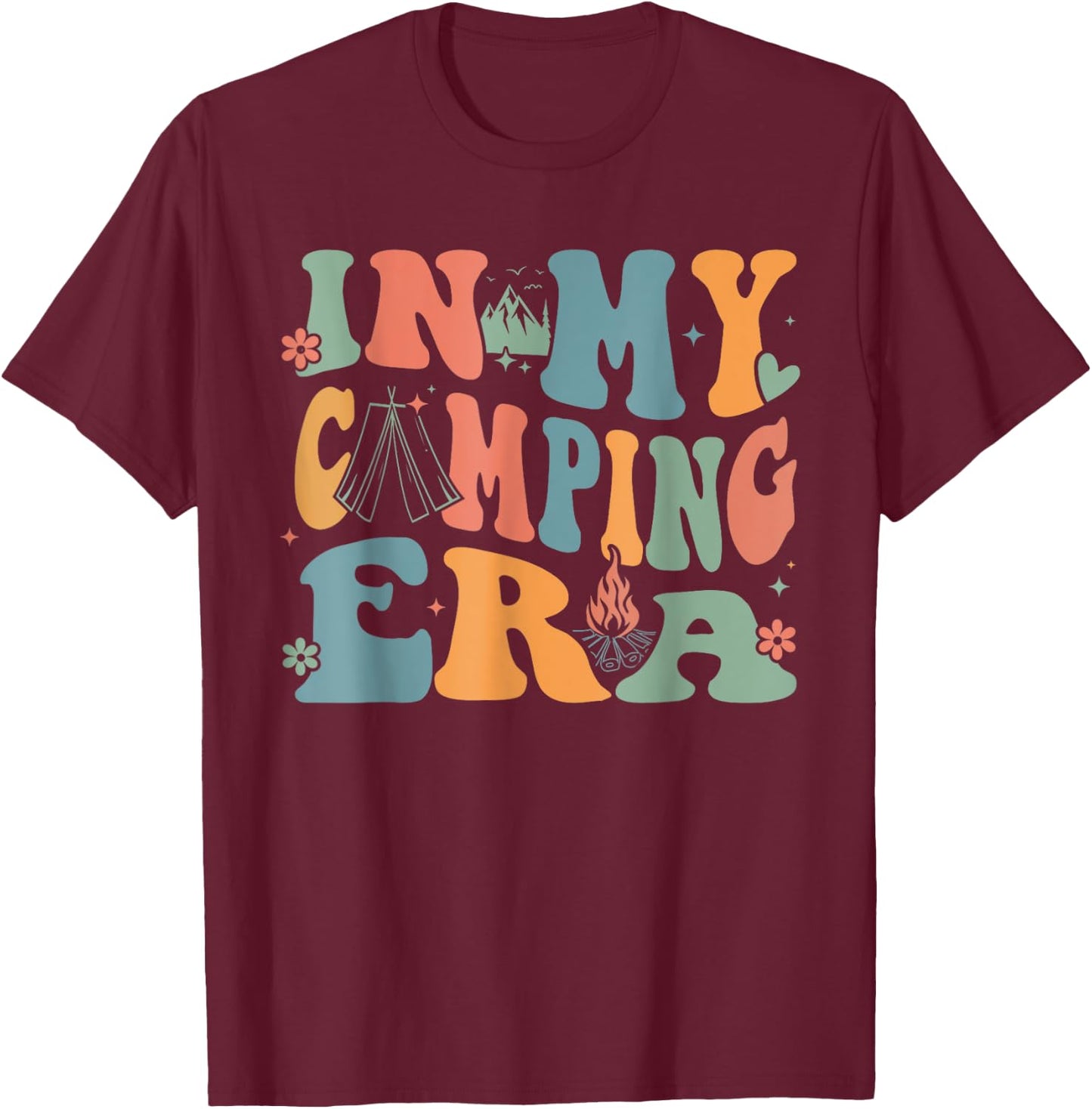 In My Camping Era T-Shirt - T-Shirt | Maroon