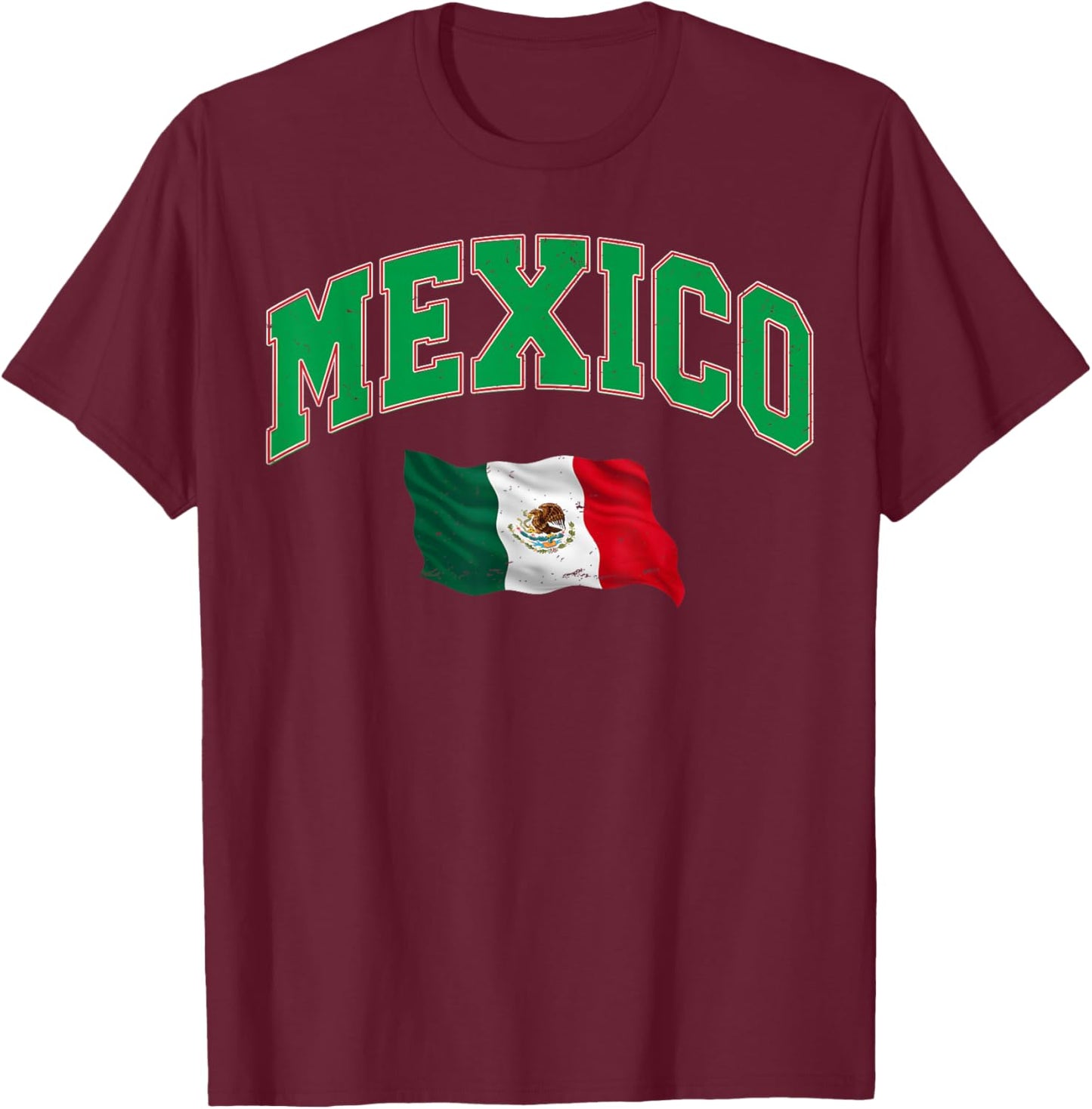 Mexico Flag Shirt - Proud Mexican Women Men Kids Mexico T-Shirt - T-Shirt | Maroon