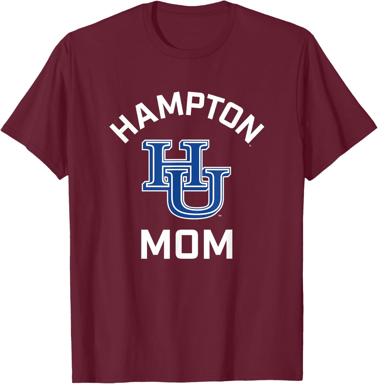 Hampton University Pirates Arched Mom T-Shirt - T-Shirt | Maroon