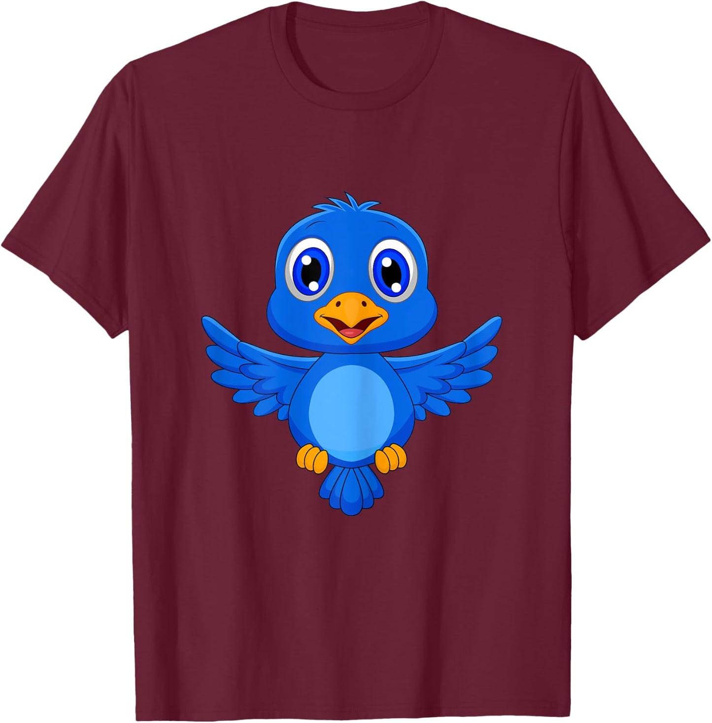 Cute Bluebird T-Shirt - T-Shirt | Maroon