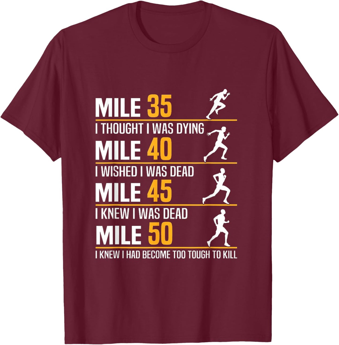 Ultrarunner Training Ultramarathon 50 Miles Ultrarunning T-Shirt - T-Shirt | Maroon
