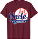 Uncle Rookie of Year 1st Birthday Baseball Theme Matching T-Shirt - T-Shirt | Maroon