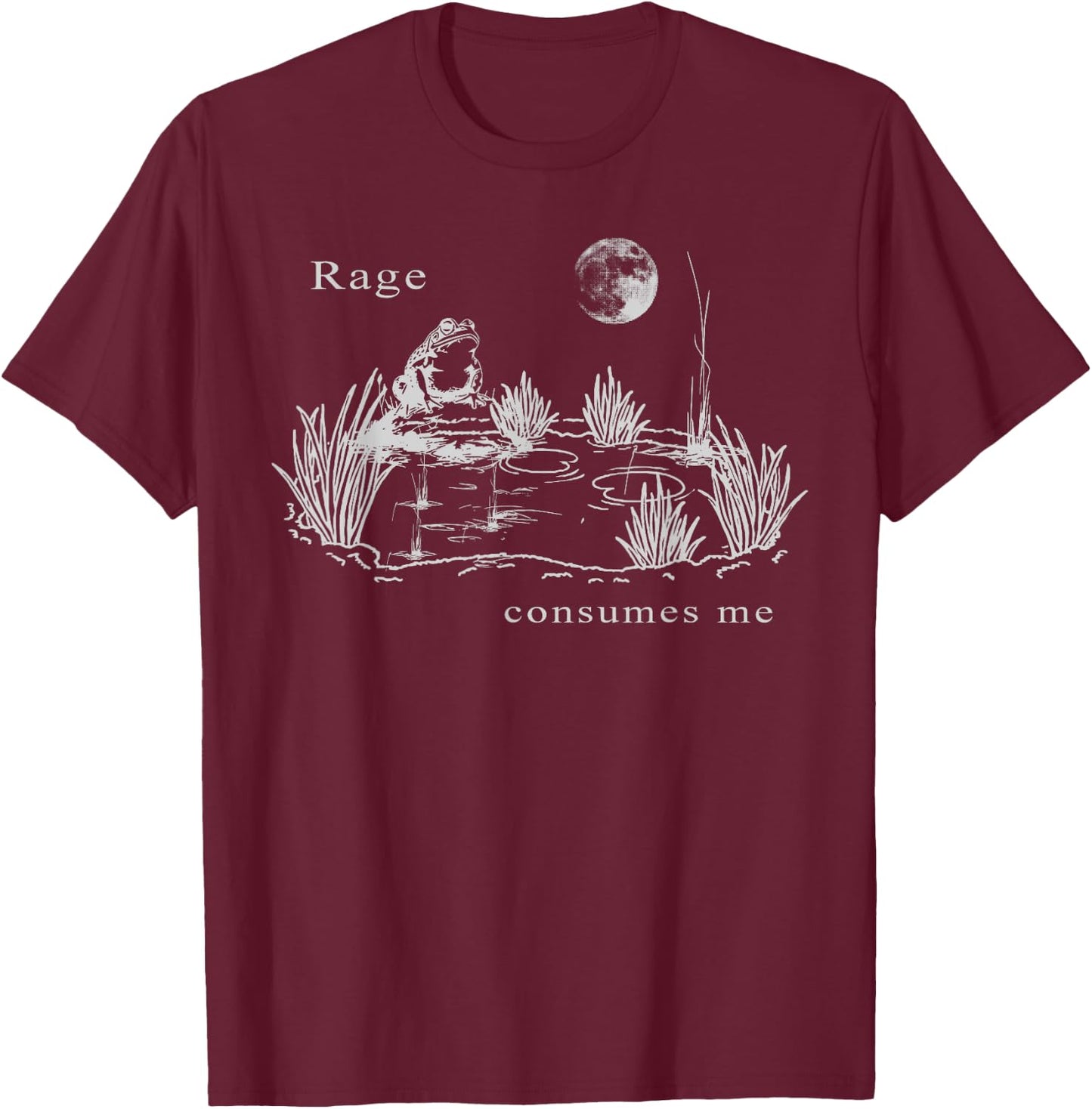 rage consumes me frog funny Vintage Frog nature T-Shirt - T-Shirt | Maroon