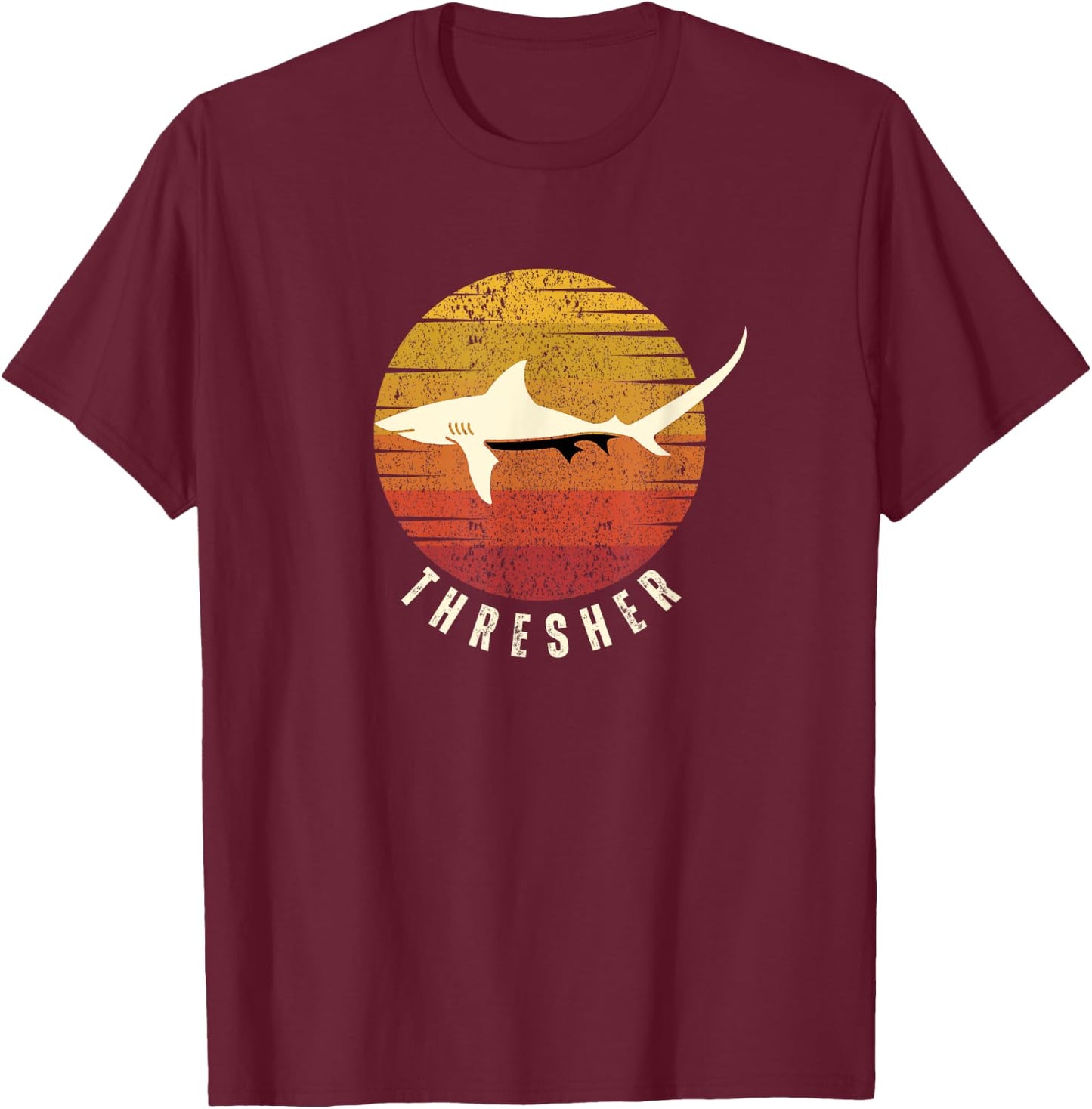 Thresher Shark Deep Sea Fishing Ocean Fish Shark T-Shirt - T-Shirt | Maroon