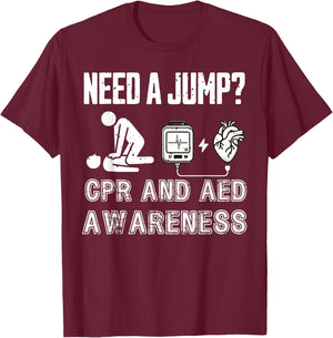 Funny National CPR and AED Awareness Week 2024 Men's Women's T-Shirt - T-Shirt | Maroon