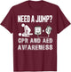 Funny National CPR and AED Awareness Week 2024 Men's Women's T-Shirt - T-Shirt | Maroon