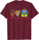 Peace Love Casino Slot Machine Queen Gambling Gambler Gift T-Shirt - T-Shirt | Maroon