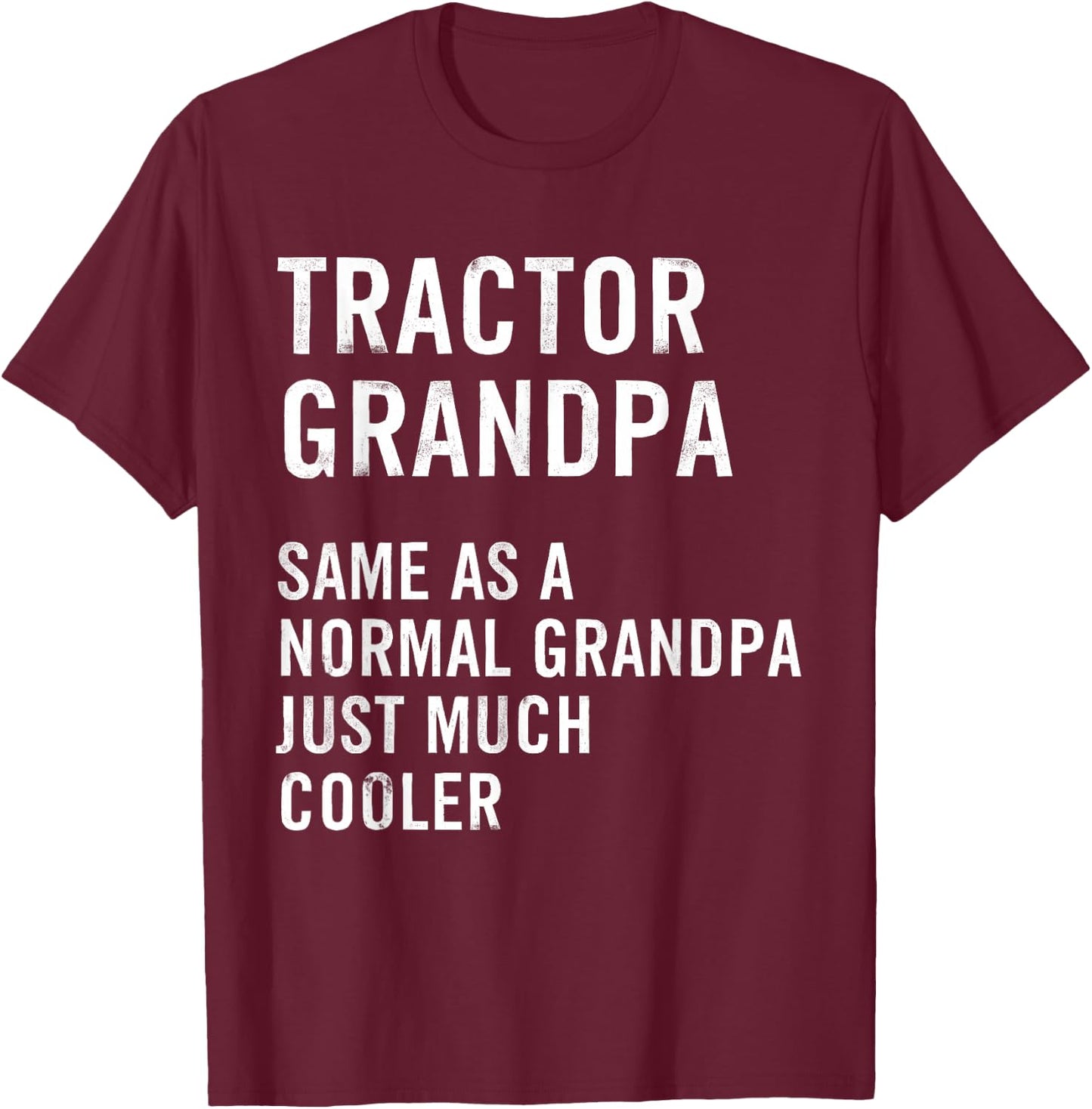Tractor Grandpa Definition Farmer T-Shirt - T-Shirt | Maroon