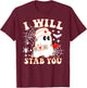 I Will Stab You Nurse Funny Ghost Halloween Costume T-Shirt - T-Shirt | Maroon