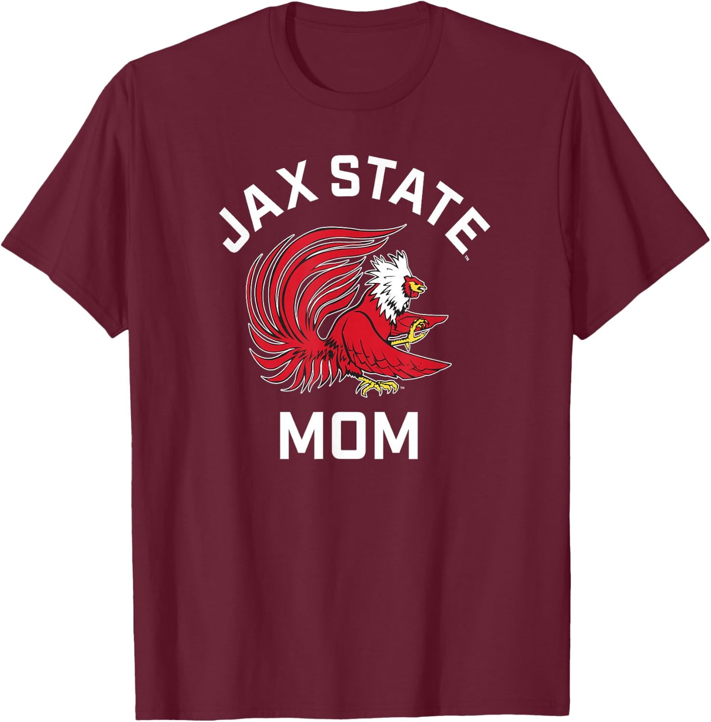Jacksonville State University JSU Gamecocks Arched Mom T-Shirt - T-Shirt | Maroon