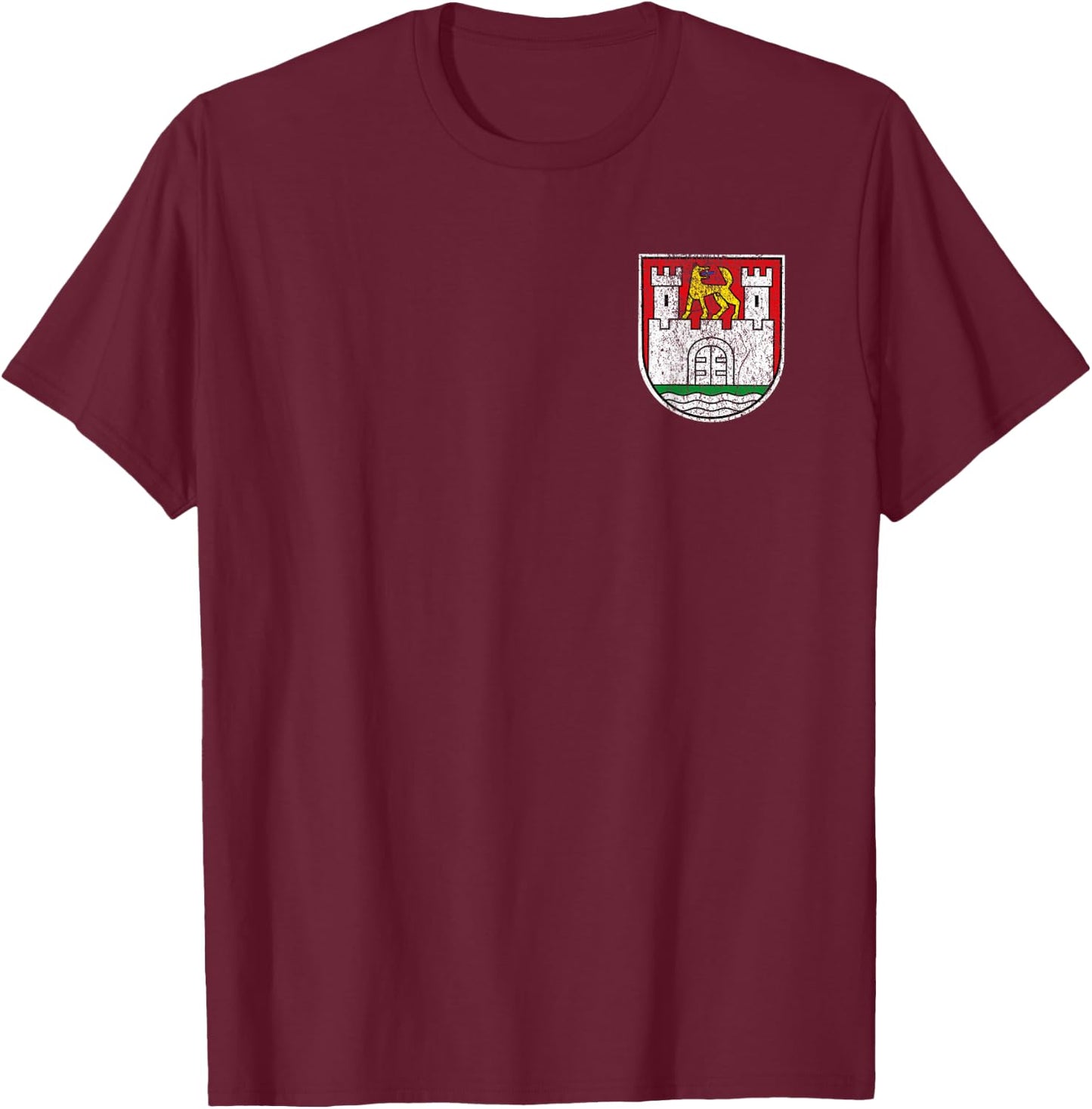 Deutschland Wolfsburg Germany (2 Sided) T-Shirt - T-Shirt | Maroon