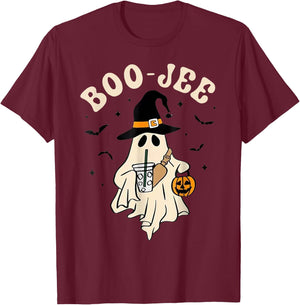 Funny Boo-Jee Ghost halloween boo jee ghost spooky season T-Shirt - T-Shirt | Maroon