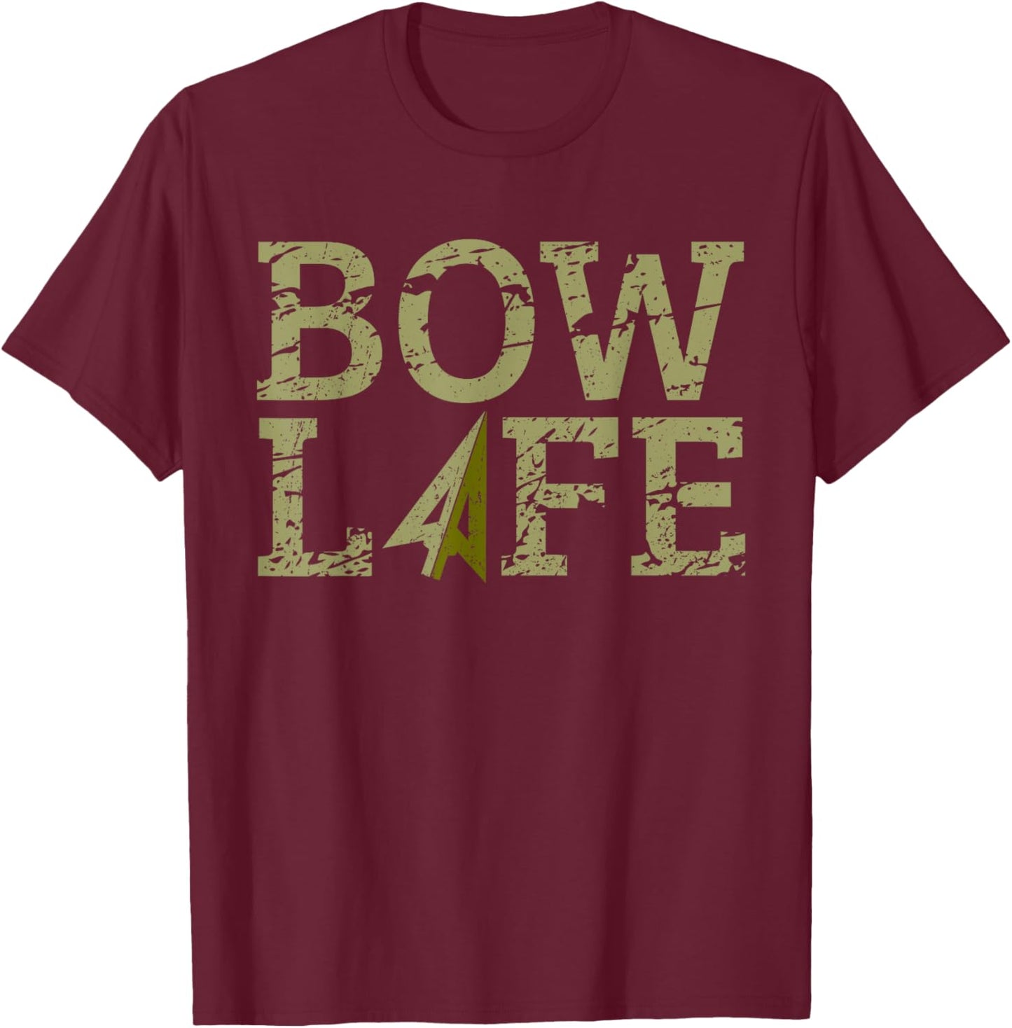 Crossbow Deer Hunting Tip Bow Life Hunter Accessories Gift T-Shirt - T-Shirt | Maroon