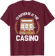 I'd Rather Be At The Casino - Vegas Gambling Slot Gift T-Shirt - T-Shirt | Maroon
