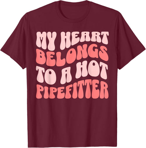 Wife Pipefitter Retro Wavy Girlfriend