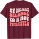 Wife Pipefitter Retro Wavy Girlfriend T-Shirt - T-Shirt | Maroon