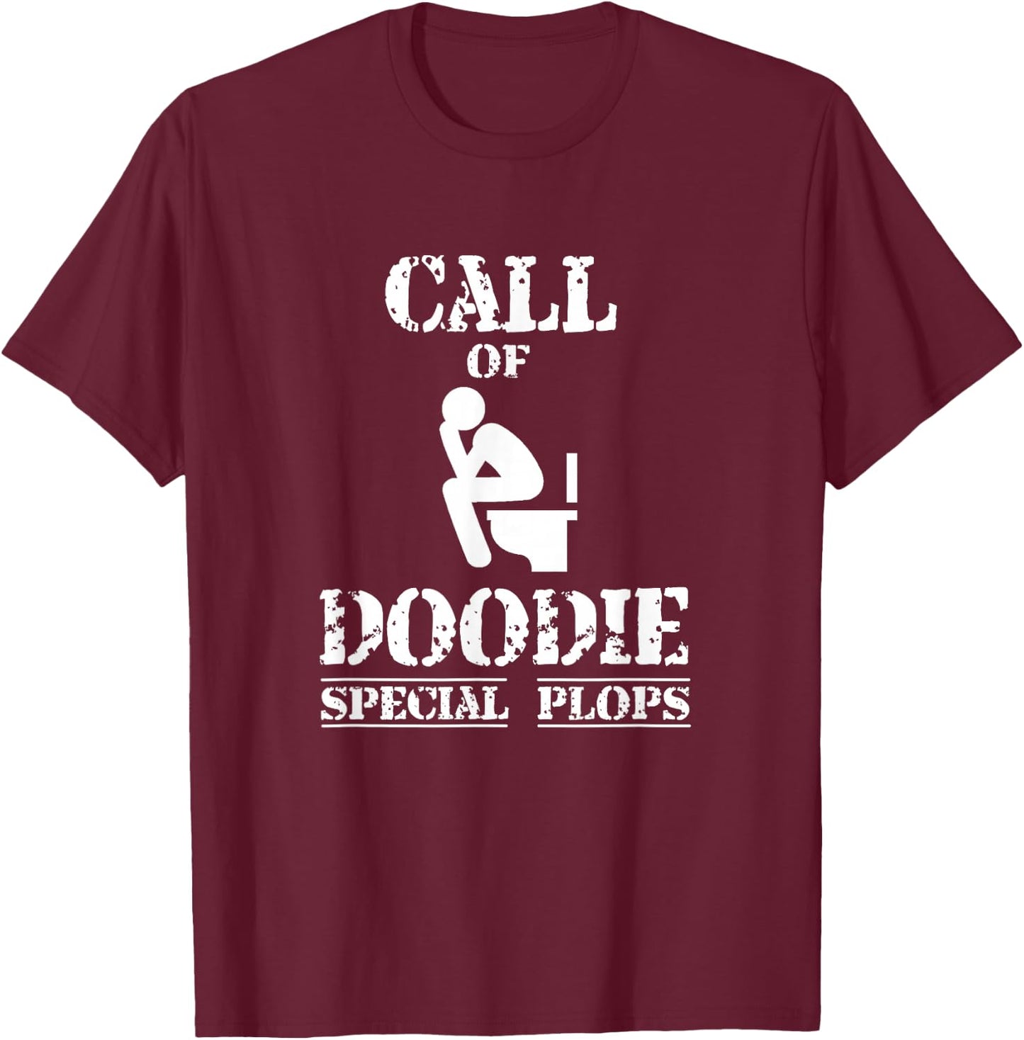 Call Of Doodie Special Plops War Duty T-Shirt - T-Shirt | Maroon