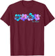 Retro Isla Mujeres Mexico hibiscus flower Men Women T-Shirt - T-Shirt | Maroon