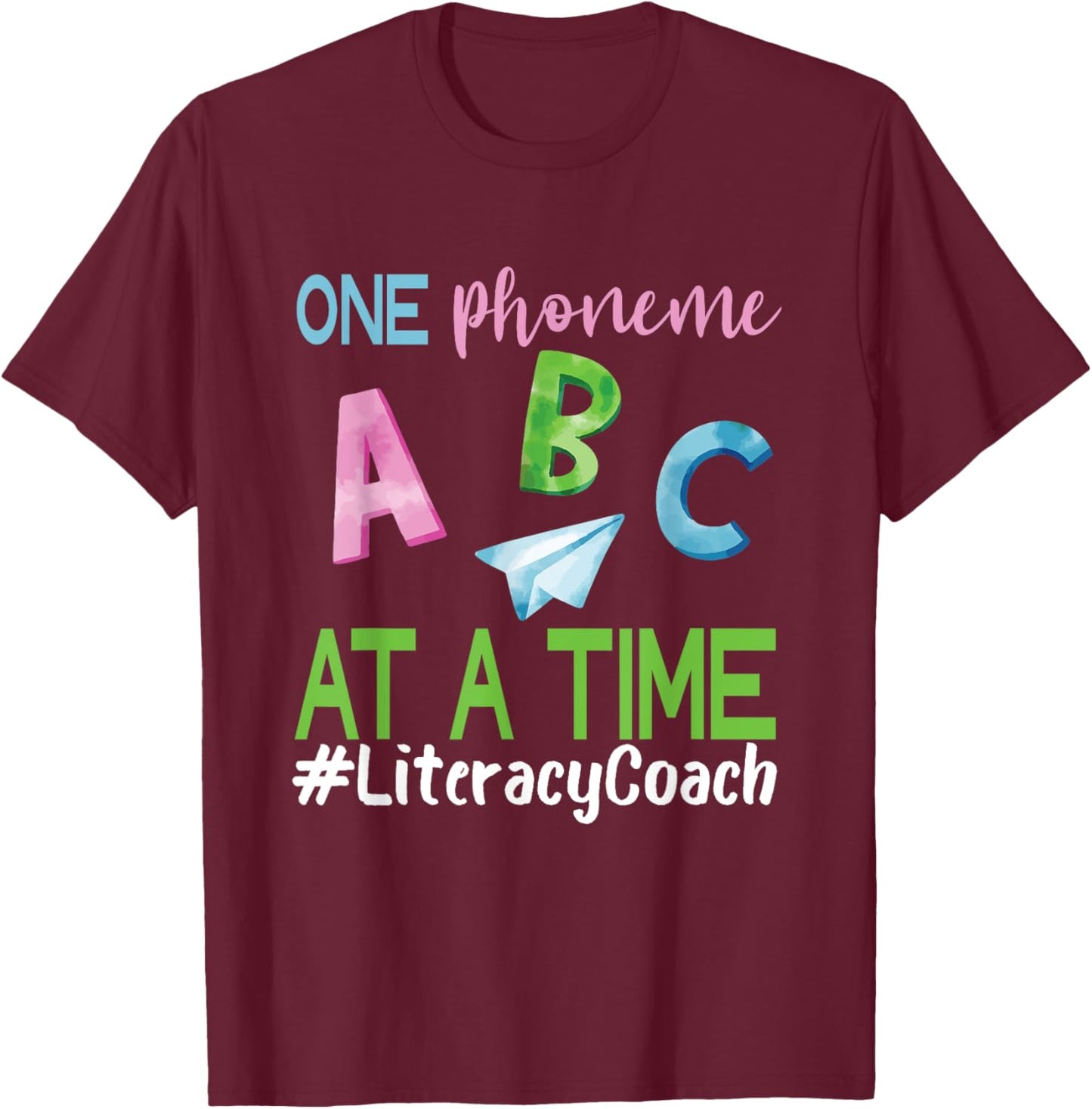 Literacy Coach Phoneme ABC Appreciation Back To School T-Shirt - T-Shirt | Maroon
