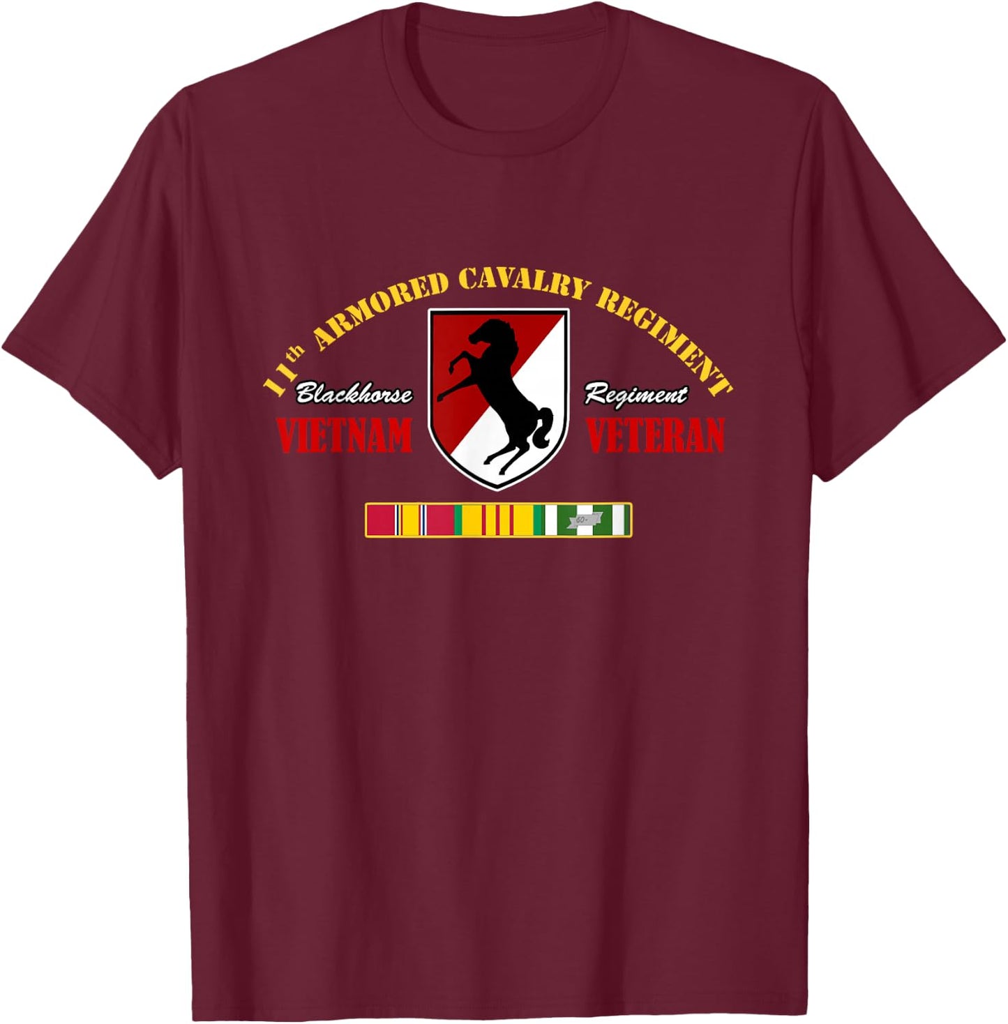 11th Armored Cavalry Regiment Vietnam Veteran Military Papa T-Shirt - T-Shirt | Maroon