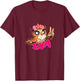 EVA - Adorable girl name with cute OWL T-Shirt - T-Shirt | Maroon