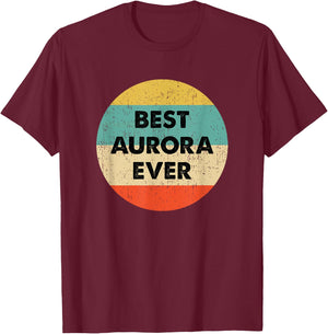 Aurora Name T-Shirt - T-Shirt | Maroon