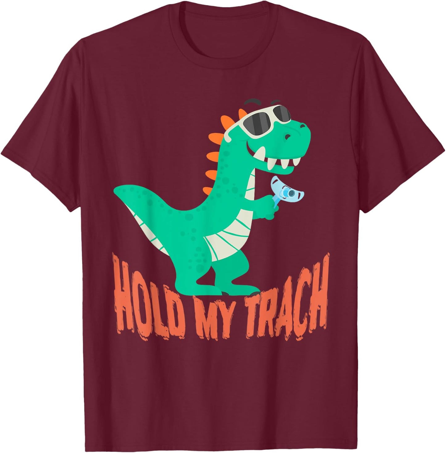Hold my Trach, Decannulation Celebration, Tracheostomy Aware T-Shirt - T-Shirt | Maroon