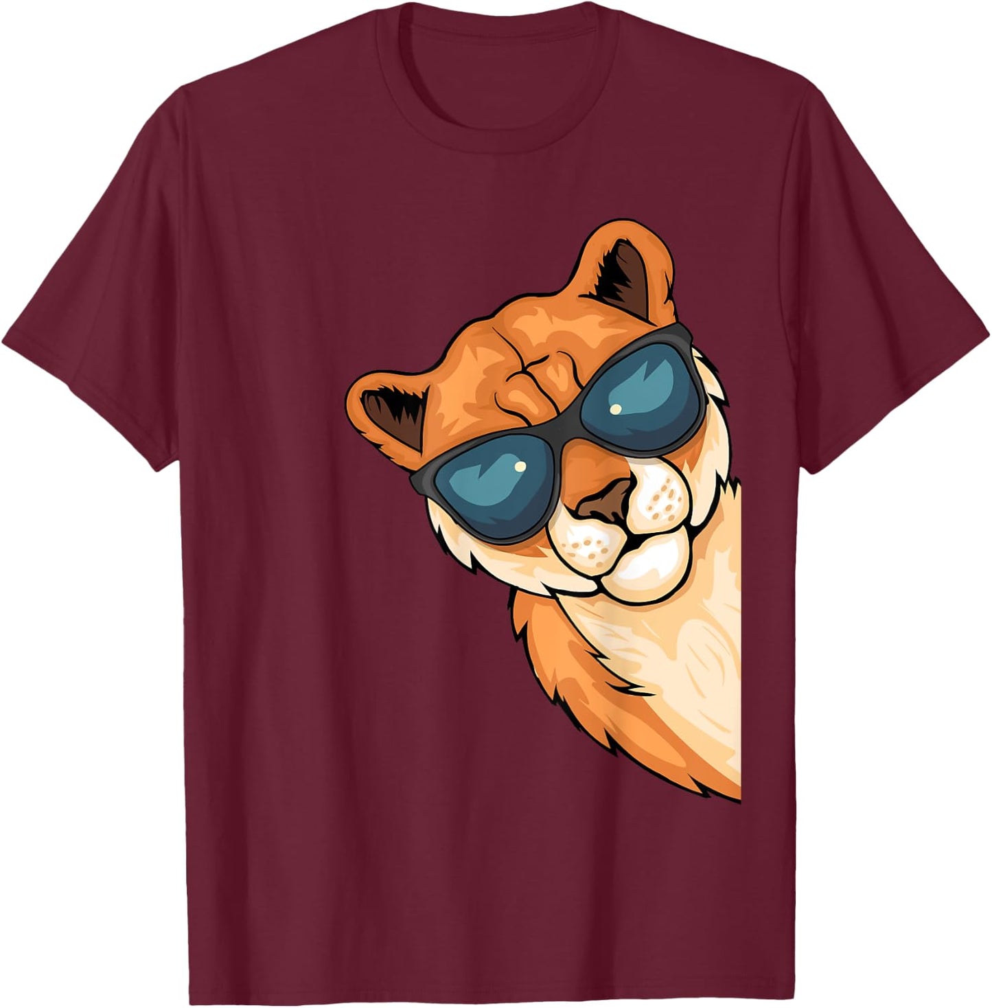 Puma Lover Kids Puma Animal Men Wildcat Puma T-Shirt - T-Shirt | Maroon