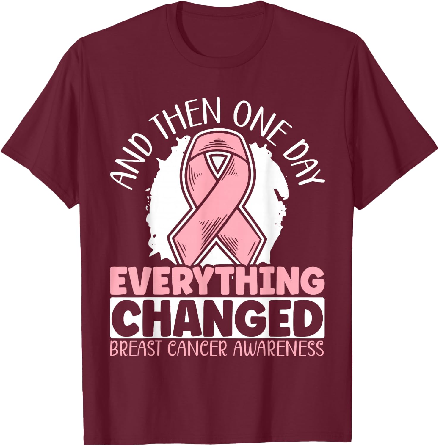 Breast Cancer Warrior Breast Cancer Awareness T-Shirt - T-Shirt | Maroon