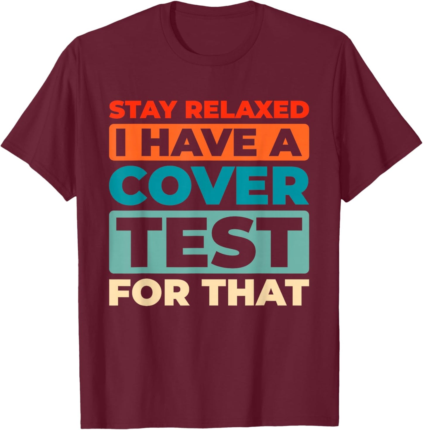 Retro Binocular Vision - Eye Therapy Vintage Orthoptist T-Shirt - T-Shirt | Maroon