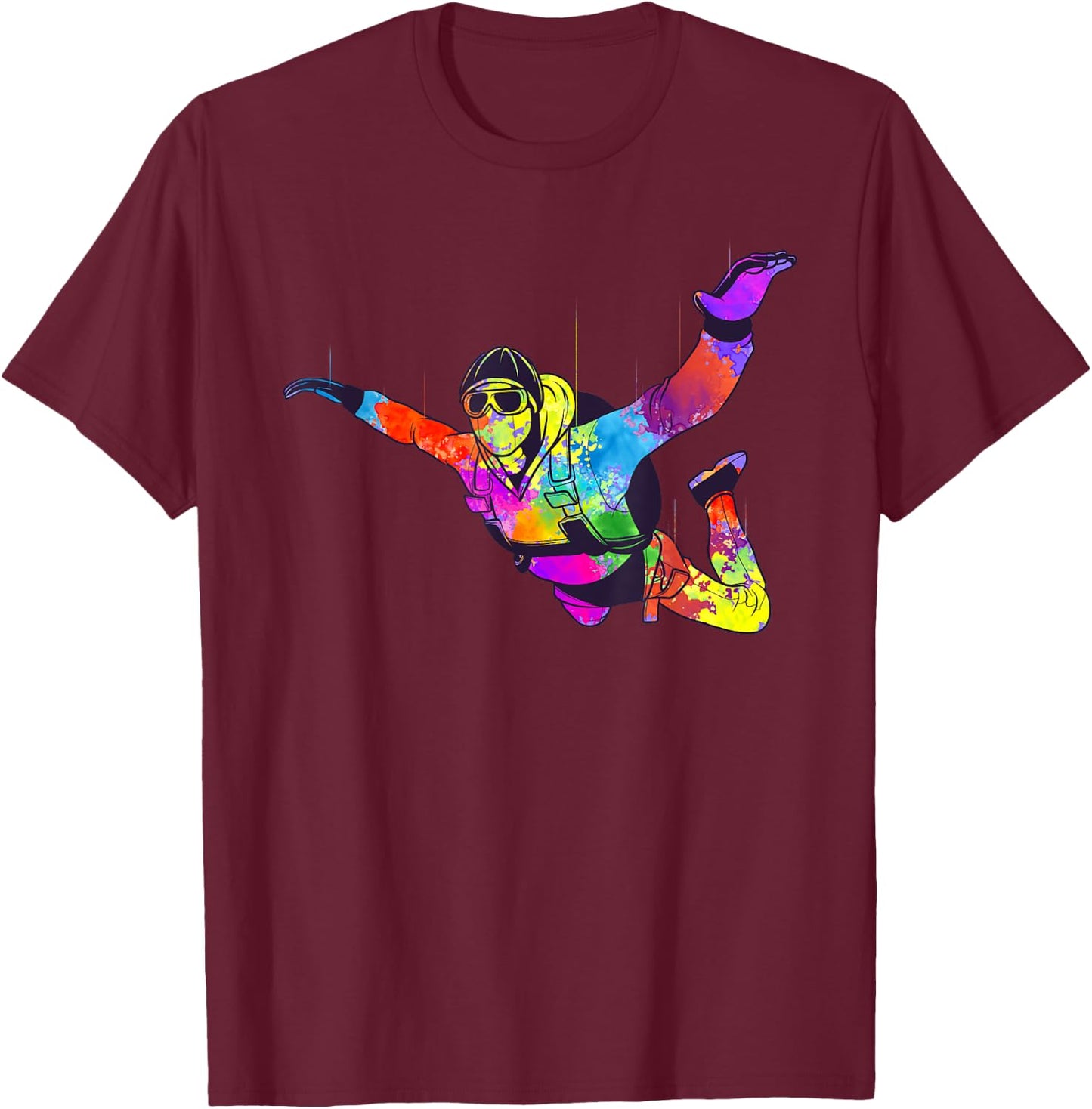 Cool Skydiving Art Women Indoor Skydive Sky Diving T-Shirt - T-Shirt | Maroon