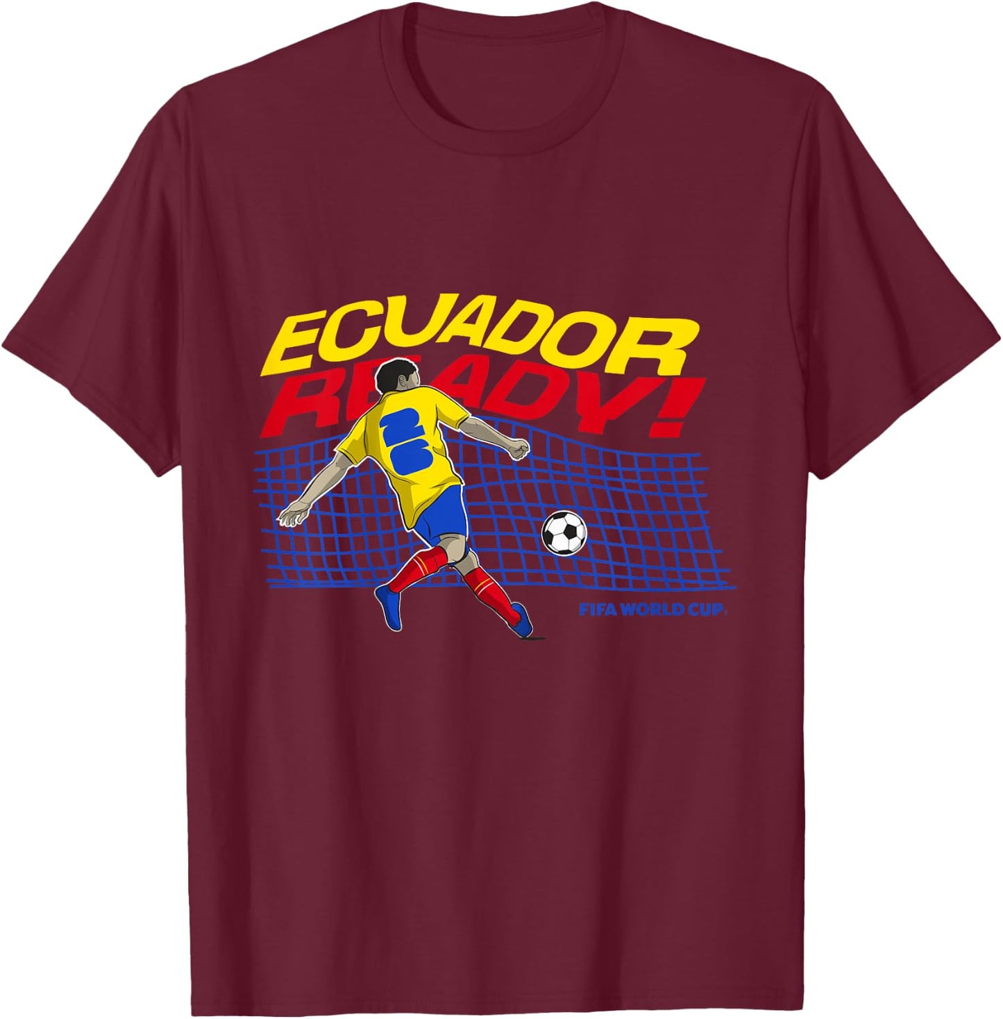 Kids FIFA WORLD CUP26 Qualifier Ecuador Ready T-Shirt - T-Shirt | Maroon