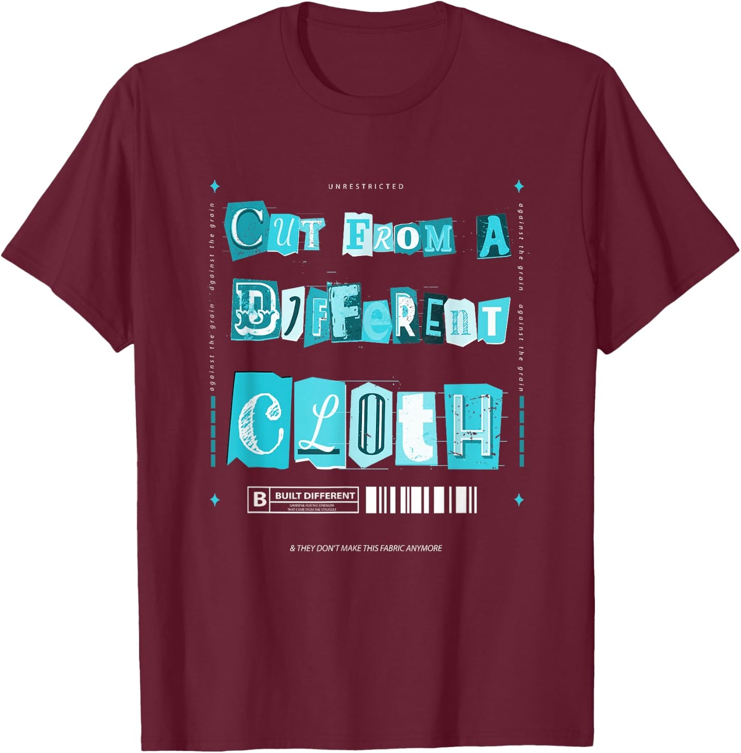 Turquoise Cut from A Different Cloth Turquoise Graphic T-Shirt - T-Shirt | Maroon
