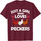 Funny Chicken Girls Chicken Farmer Flock Whisperer Small T-Shirt - T-Shirt | Maroon
