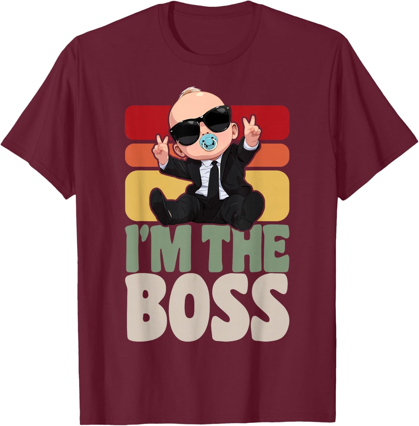Baby Boss I'm The Boss Like A Boss Kids T-Shirt - T-Shirt | Maroon
